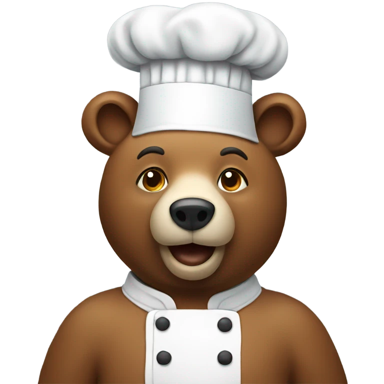 Bear with chef hat emoji