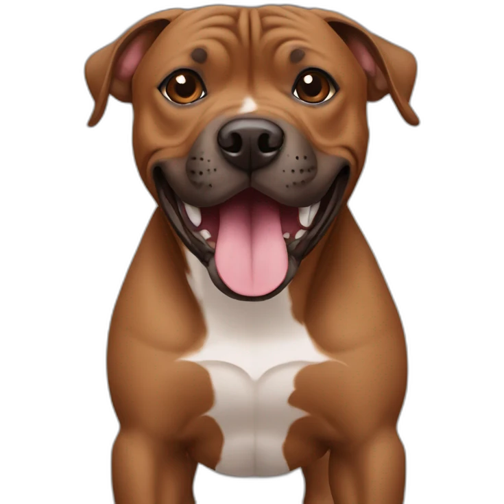 a brown Staffordshire Bull Terrier emoji