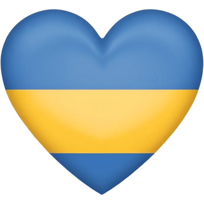bandera de ucrania con forma de corazón emoji