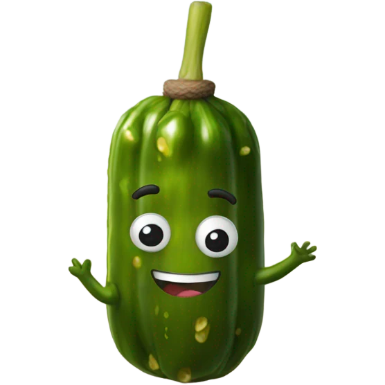 Pickles on the beach emoji