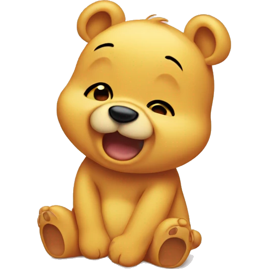 Baby Pooh crying emoji