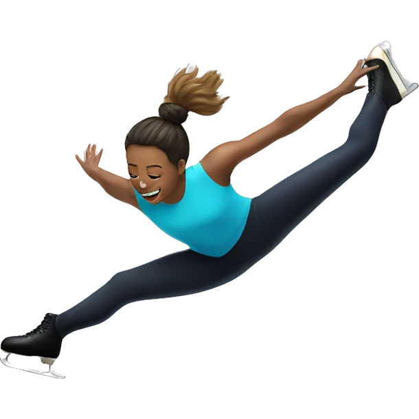 Ice skater falling emoji