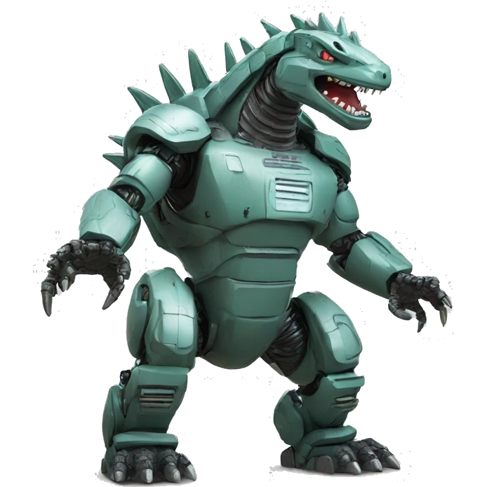 Robot Godzilla stock market emoji