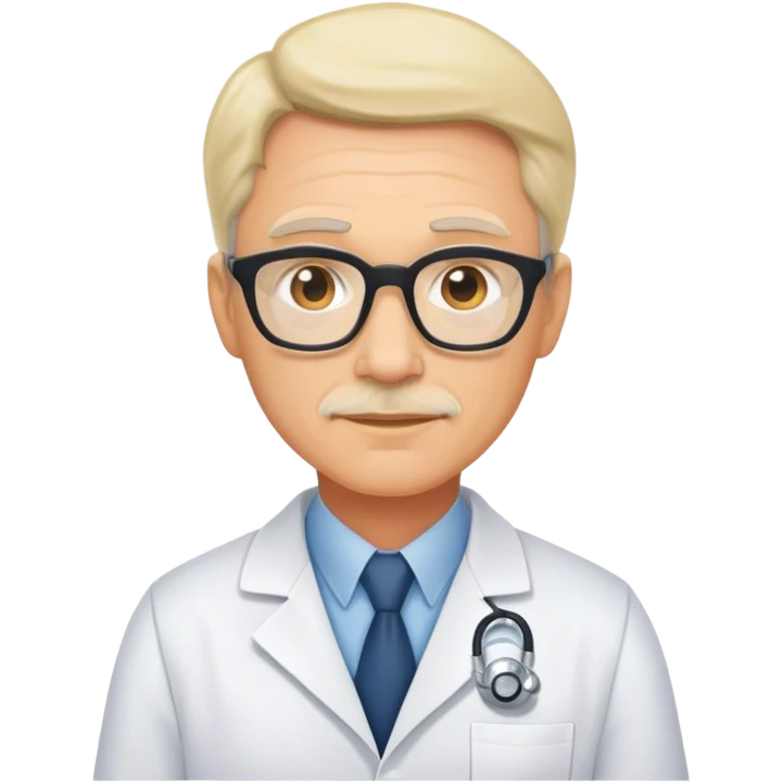 scientist middle age man photorealistic emoji