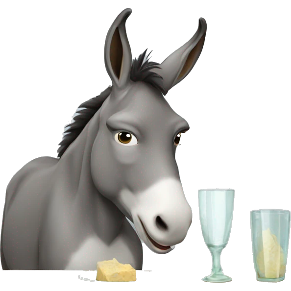 Donkey eating glass emoji