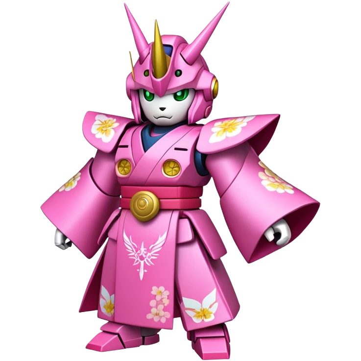 Gundam unicorn in a kimono pink  emoji