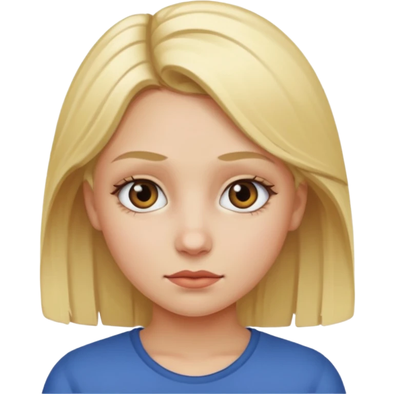 Girl crooked eye blond  emoji