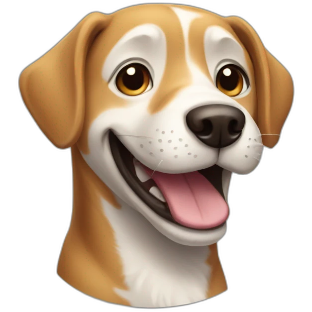 A smiling dog emoji