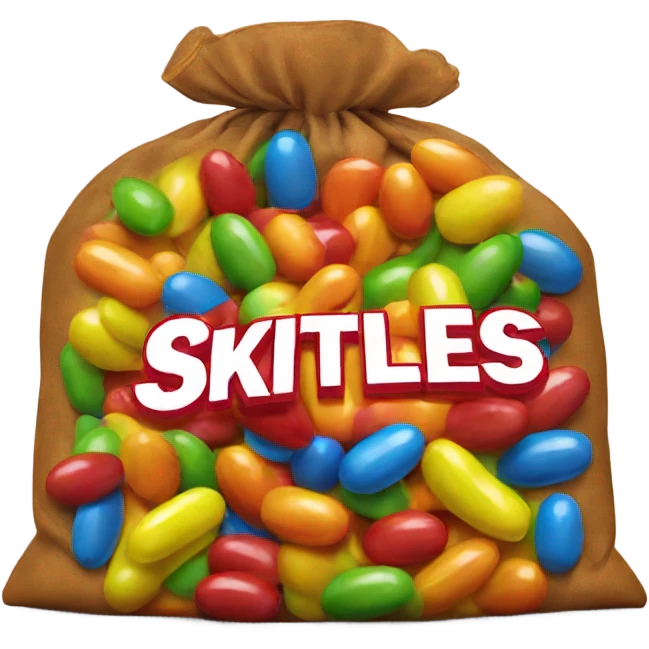 Bag of skittles emoji