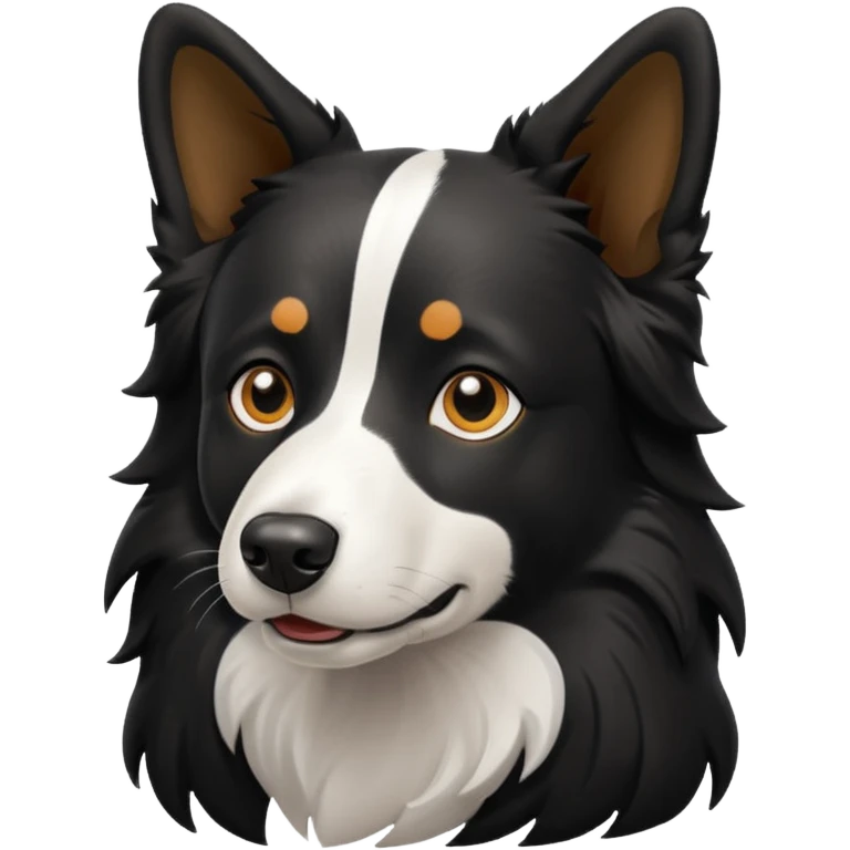 black border collie no white emoji