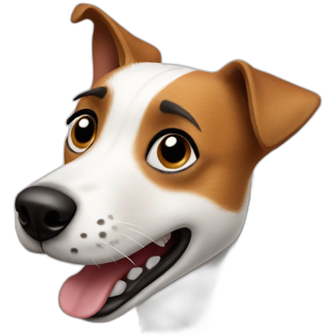 Jack Russel terrier barking emoji