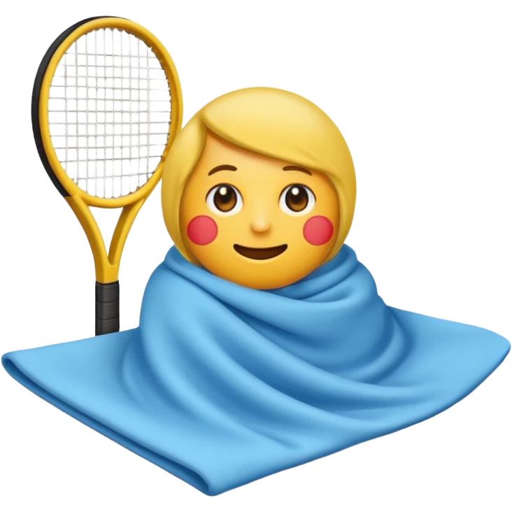 maak en emoji die moe is door het sporten het heeft een tennis band op zijn hoofd en hij is super moe die ook zweet druppels heeft  emoji