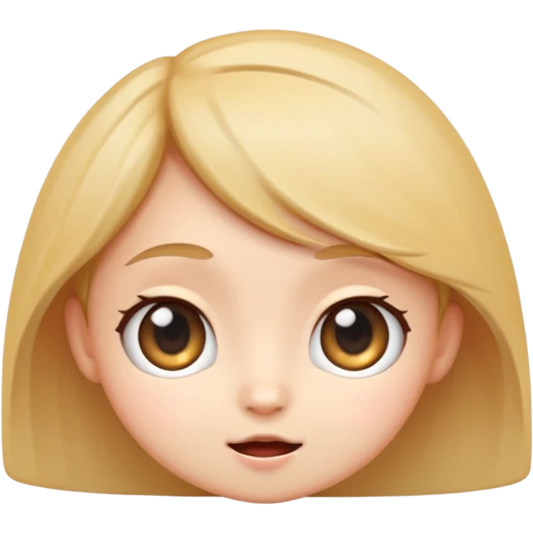 cute emoji, chibi cartoon style, big expressive eyes, soft lighting, smooth gradients, clean outlines, semi-realistic digital illustration, modern tech vibe, high detail, sticker style, transparent background emoji