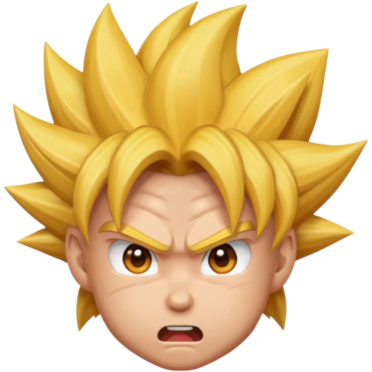 A super Saiyan Goku head emoji emoji
