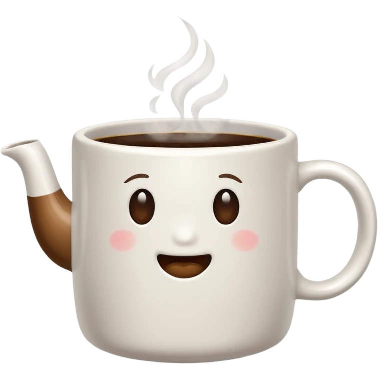 simple all white mug in coffee emoji