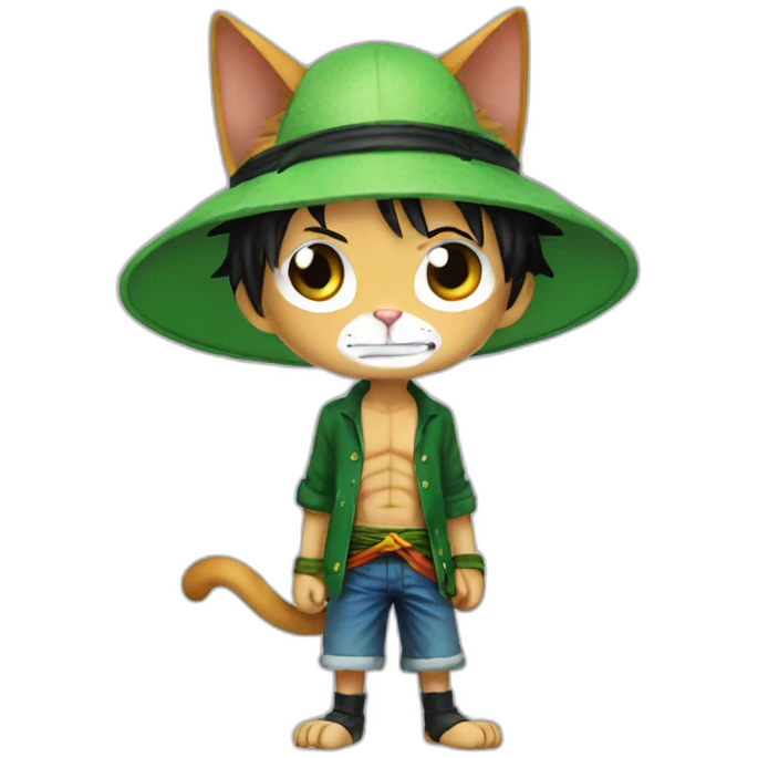 cat-luffy-zoro emoji