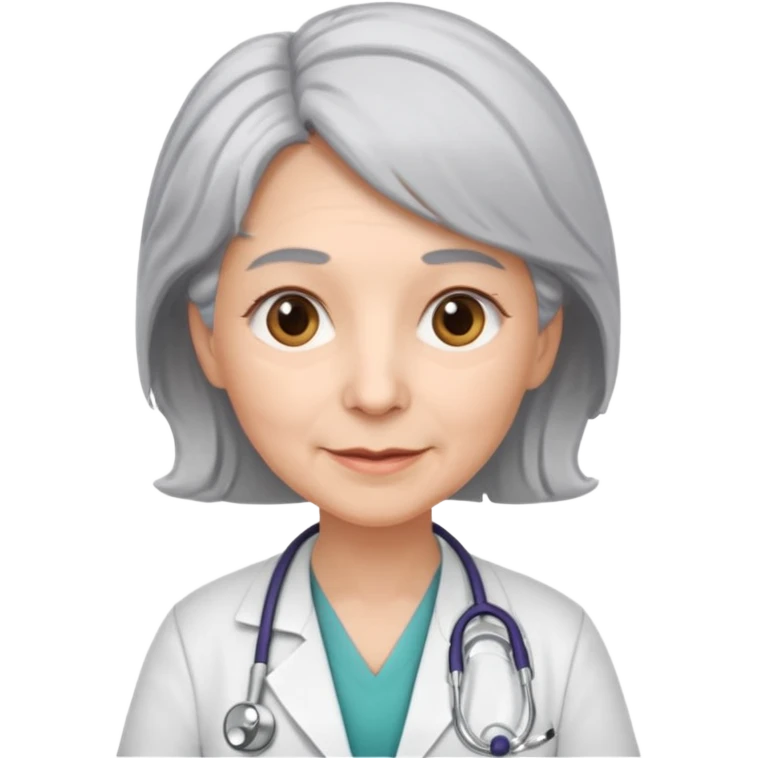 older obstetrician female emoji grey hair emoji