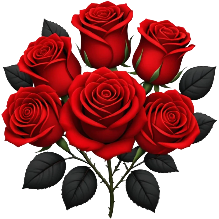 black and red roses  emoji