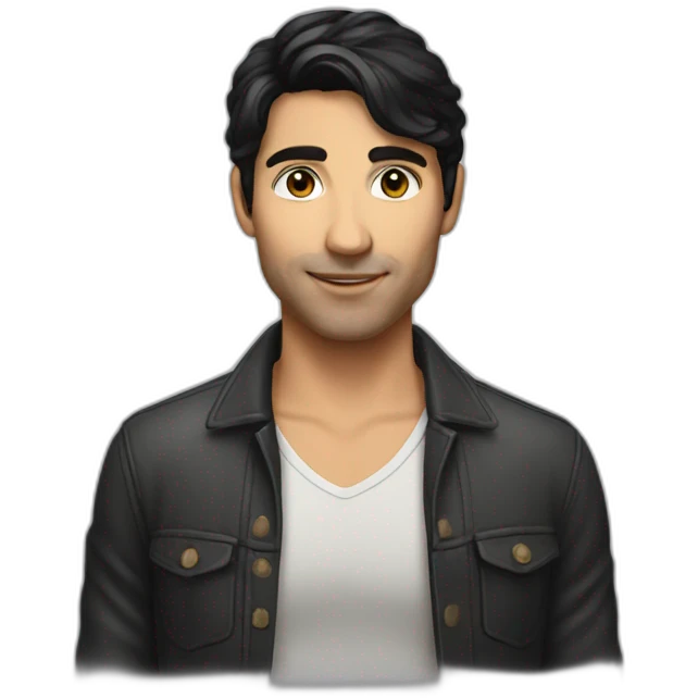 Italian dark hair model emoji