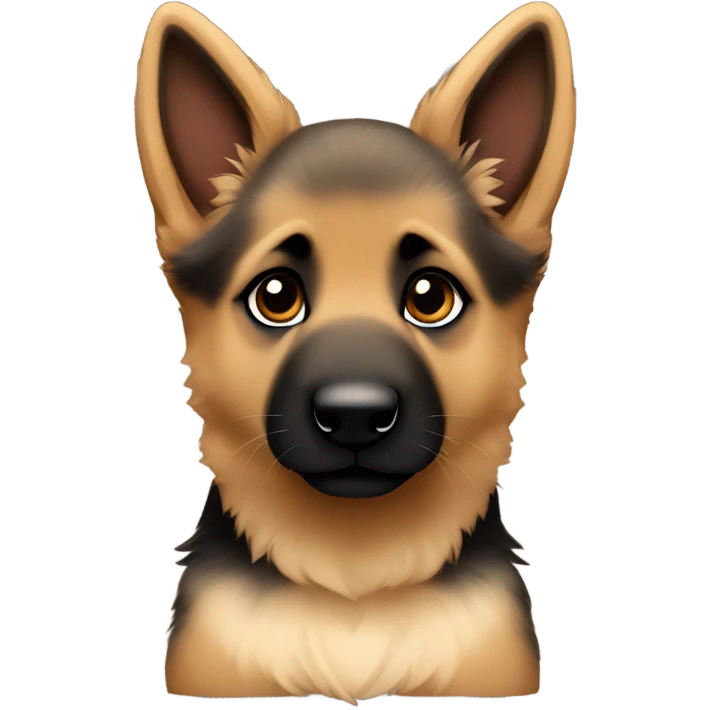 Sable German shepherd puppy emoji