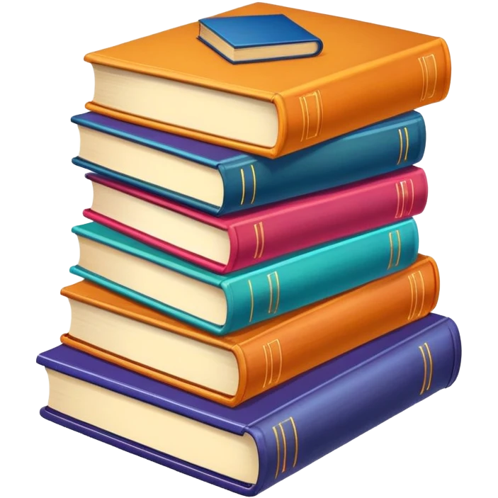 A colorful stack of books emoji