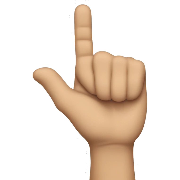 hand pointing to square emoji