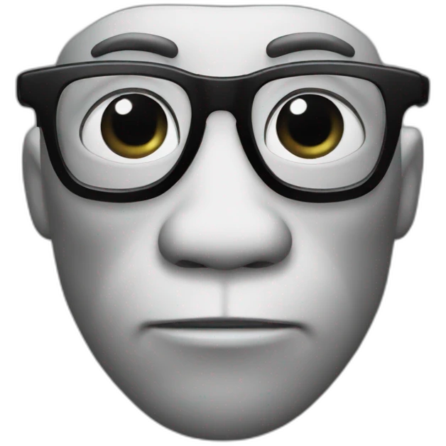 Singe Babouin lunettes noires emoji