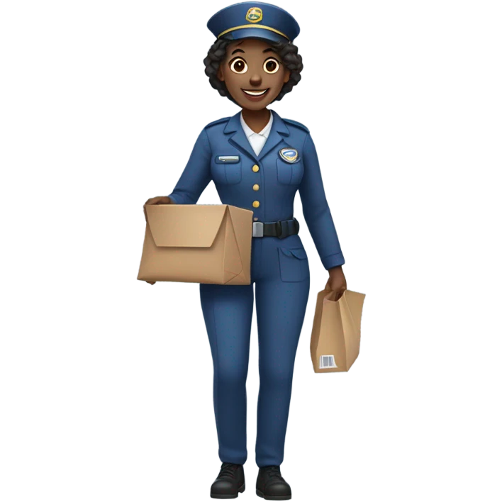 black woman mailman emoji