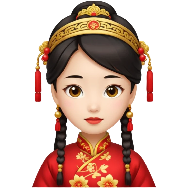 Asian girl wearing traditional Chinese clothes emoji
