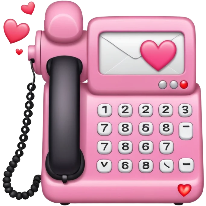 mix light pink dark pink and white girly voicemail emoji