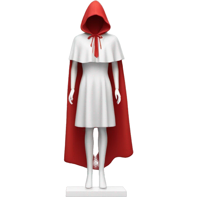 faceless mannequin flapping red cape emoji