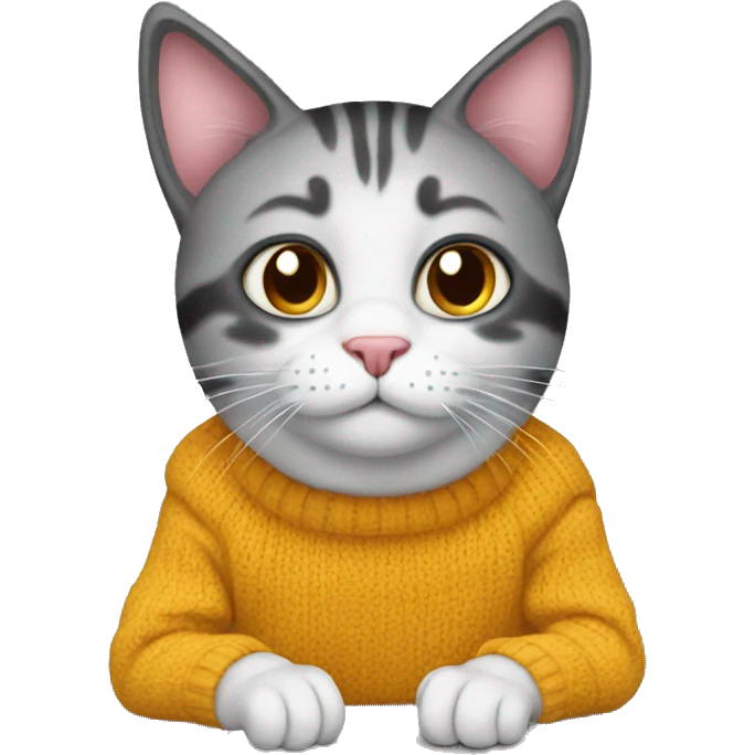 Cat with jumper  emoji