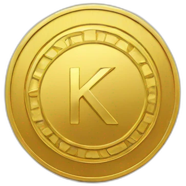gold coin with KD symbol emoji