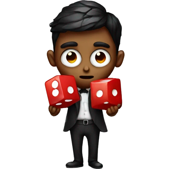 Kafka holds a red dice in his hands emoji