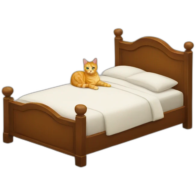 bed with cat in it emoji