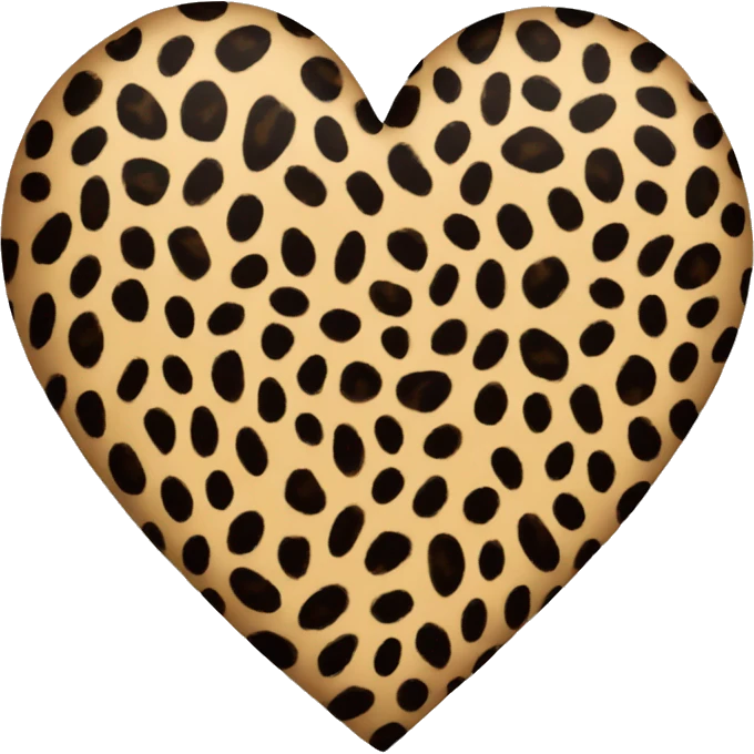Leopard print heart emoji