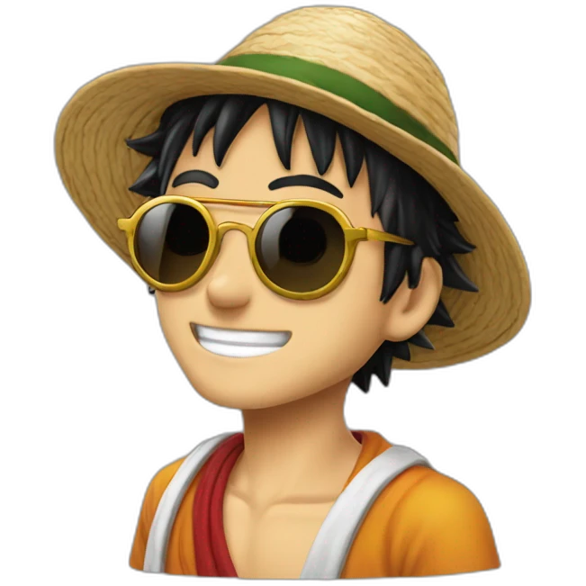 Luffy muslim sunglasses emoji