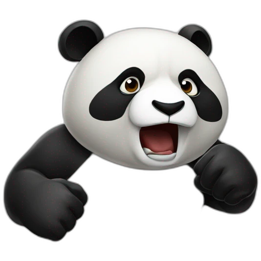 Panda giving a punch  emoji
