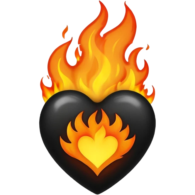 black heart on fire emoji