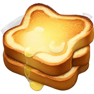 French toast with butter and syrup and powdered sugar emoji