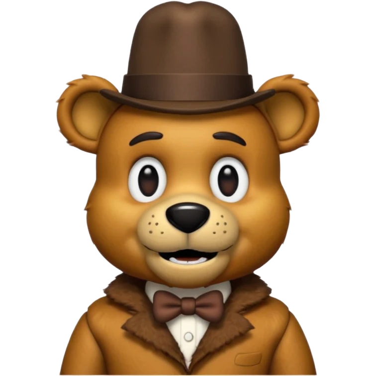 Freddy faz bear with small hat emoji