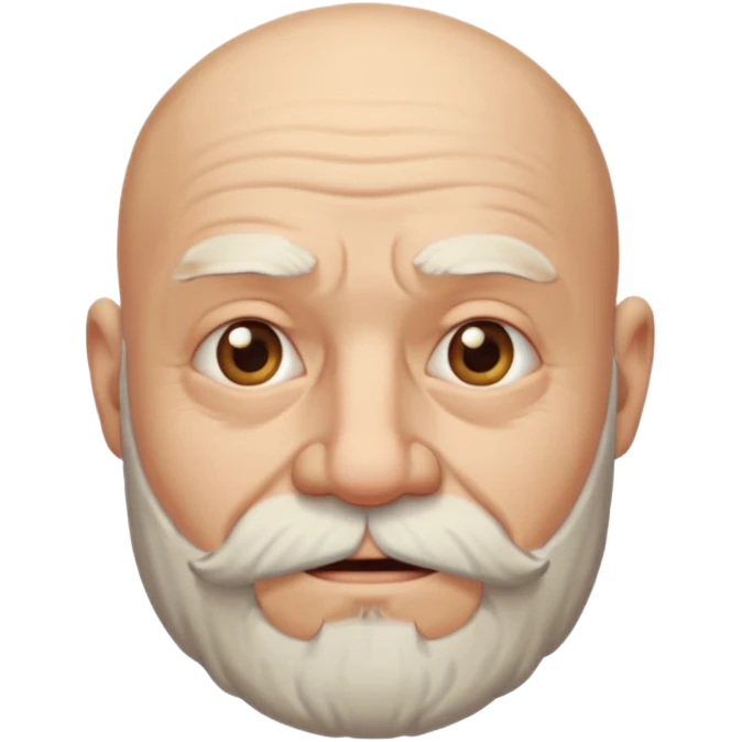 bearded old bald man bust emoji
