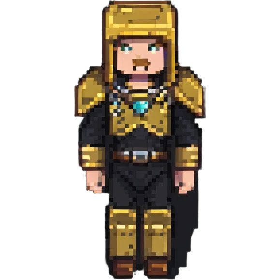 brass deployer from Create mod, Minecraft pixel art style, brass and wood details emoji