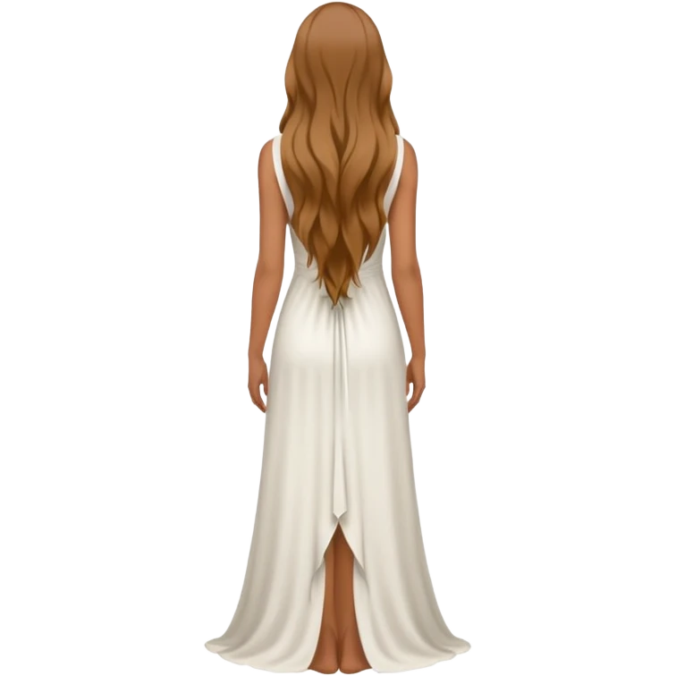 anonymous  female person standing ,view from the back emoji