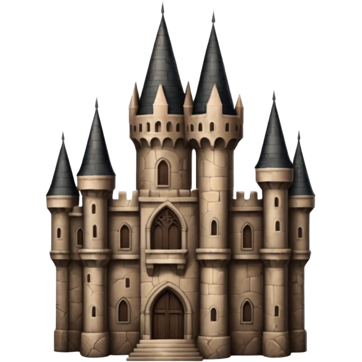 Brown dark acedamia castle emoji