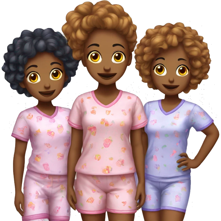 Pijama party girls emoji