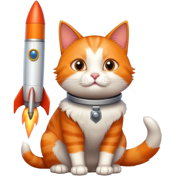 the cat and roket emoji