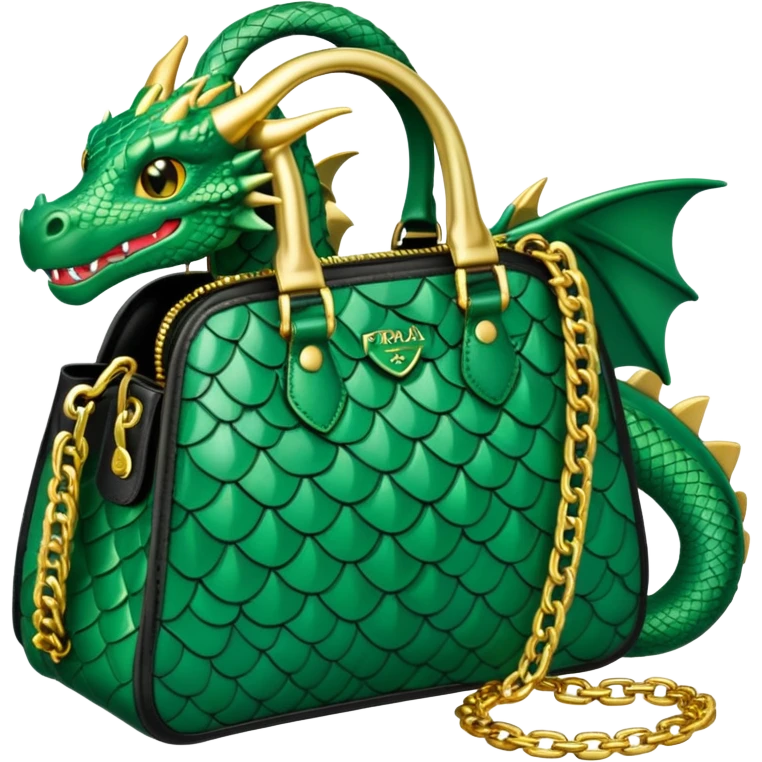 dragon with prada bag emoji
