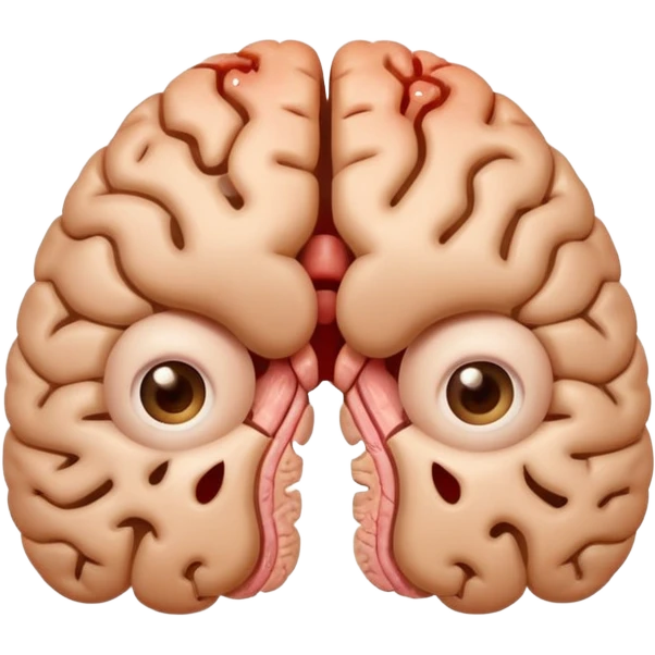 Brain looks like hero and he is shoked emoji