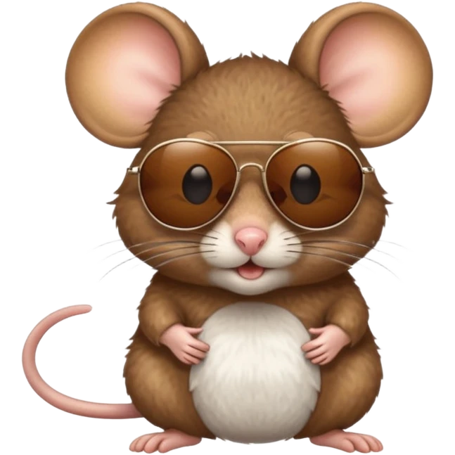 Mouse with sunglasses emoji